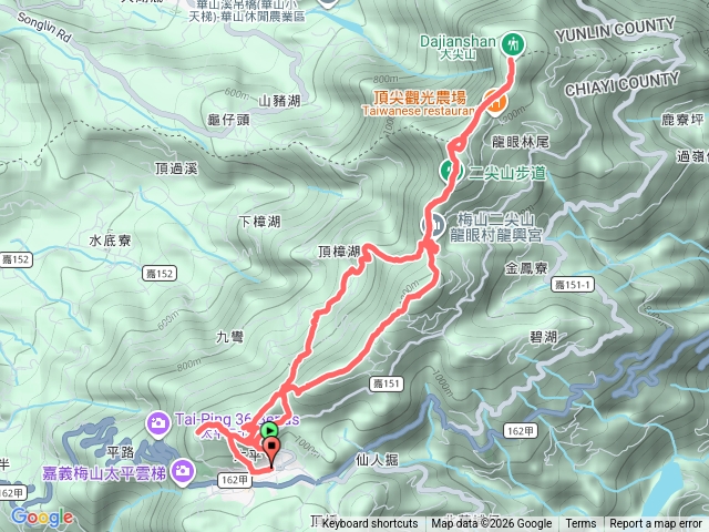 三元宮-雲嘉五連峰-龍興古道-學生古道-太平山西峰-太平老街預覽圖