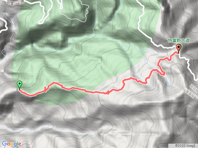 特富野古道登梯子板山