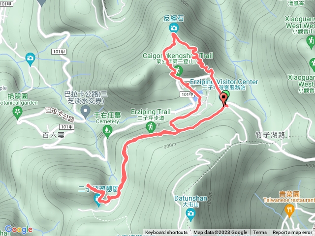菜公坑山、二子坪步道、二子山東峰