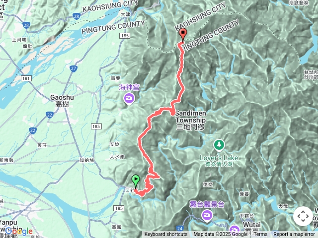尾寮山-沙溪林道至東側登山口