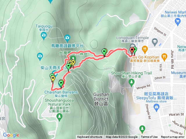 0404北柴山(登山口-龍門亭-好漢坡-盤榕-蓮花洞-中心亭-登山口)
