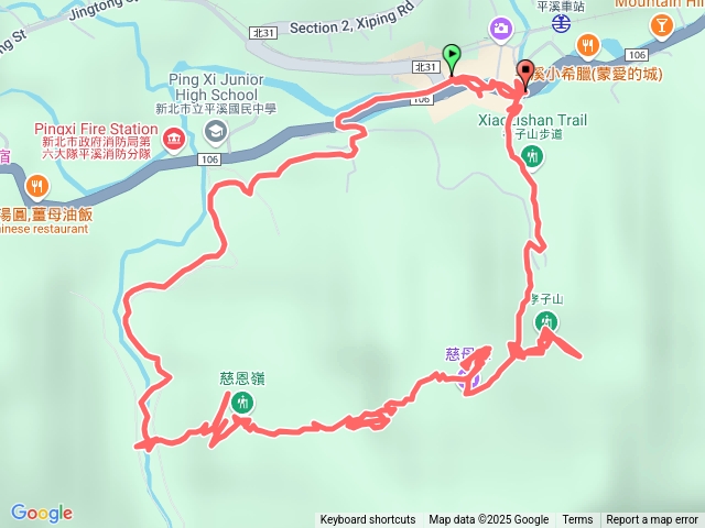孝子山-慈母峰-普陀山-中央尖O型（經慈恩嶺)