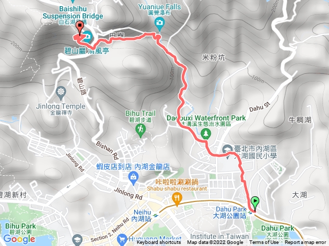 大湖公園捷運-大溝溪親水步道-圓覺瀑布-碧山巖