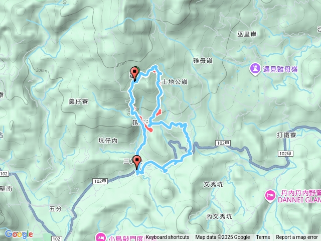 2025-10-04藍天修徑： 三叉港慈安宮~雙澳崙~土地公嶺保甲路~土地公嶺山~青雲古道~遠景古道~三叉港基石O行
