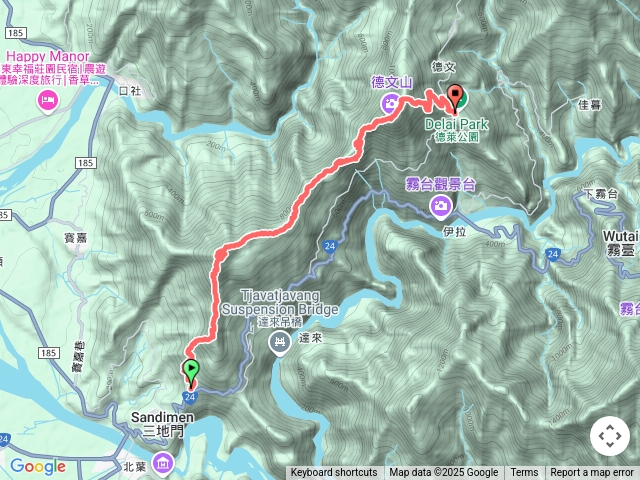 三地門三德縱走（標示路點）