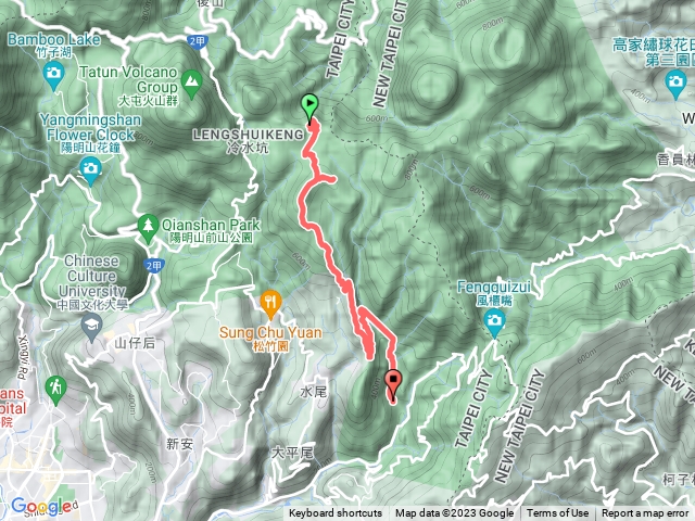 擎天崗走到清風亭頂古圳步道