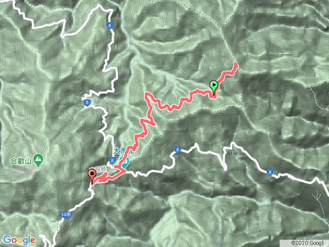 2019-11-24-畢祿山-D2登頂-出林道