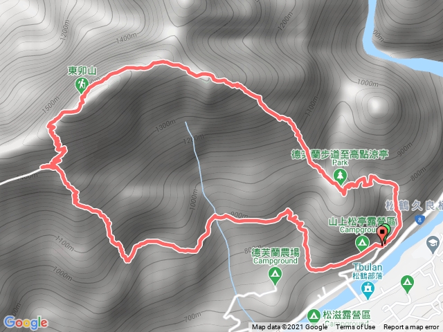 東卯山東南稜上