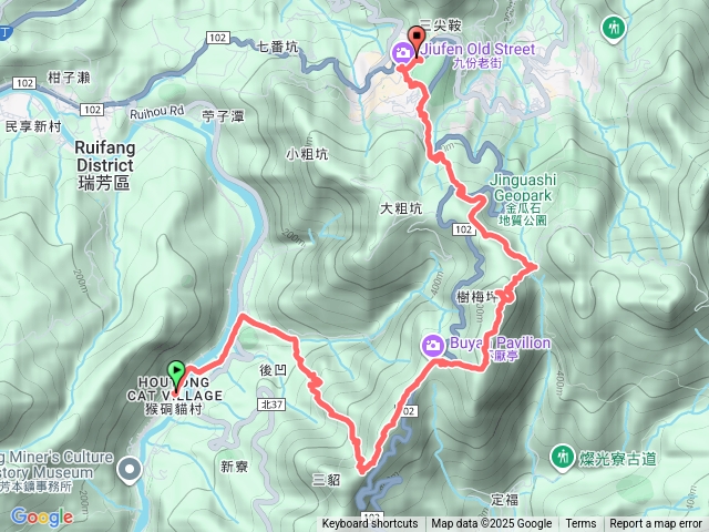 猴硐-金字碑古道-探幽亭-不厭亭-牡丹山-金山福德宮-草山戰備道-樹梅坪古道-九份阿柑姨芋圓預覽圖
