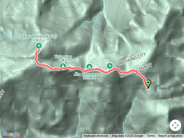 白菇大山松林營地到白菇大山預覽圖