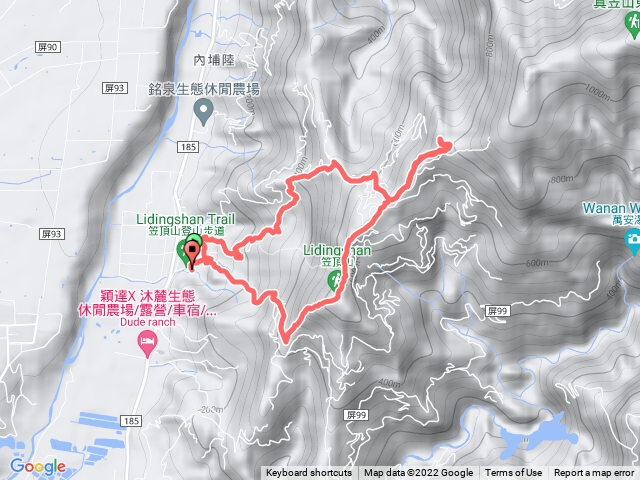 真笠山西南峰笠頂山健行