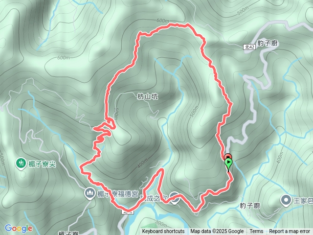 枋山坑古道-中坑頭土地公方向碑-闊瀬越嶺古道O形