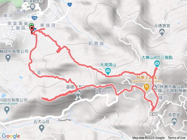 1091127【桃園龜山】新嶺步道、大湖頂山、大棟山、大棟尾山、張厝步道 O 型