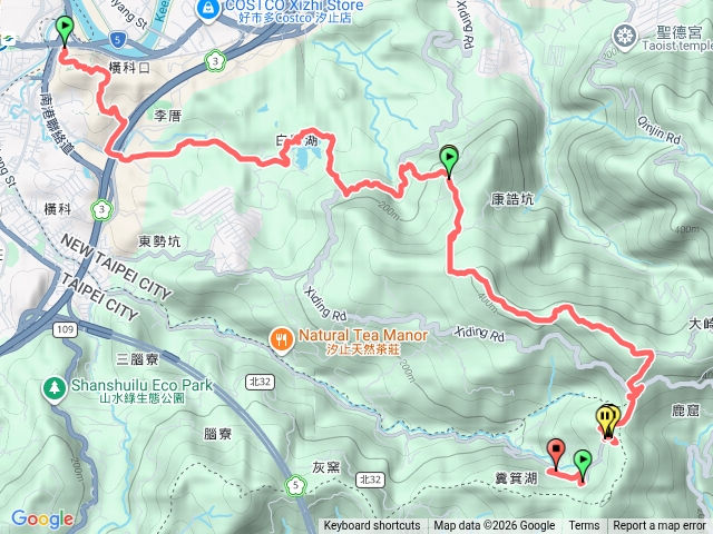 小南港山橫科山南峰白匏湖十三分山光明寺茶葉示範場