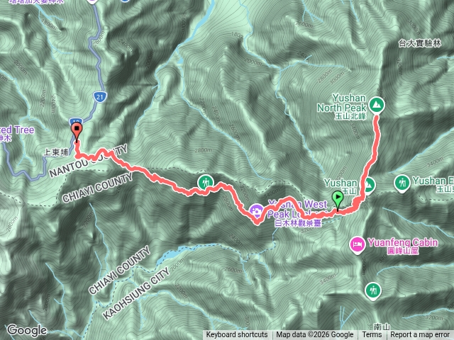 2026.8.20：排雲山莊→玉山北峰→排雲山莊→排雲登山服務中心預覽圖
