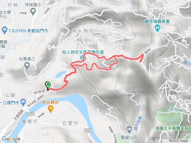 三汀山,從堤防停車場起爬