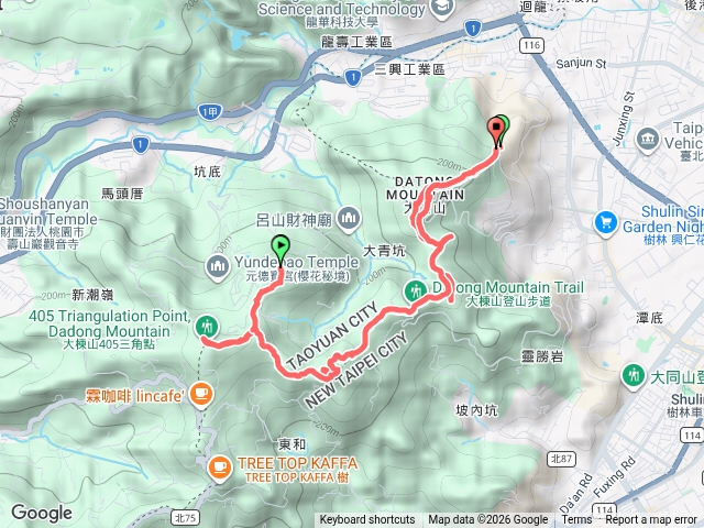 迴龍至大凍山來回預覽圖