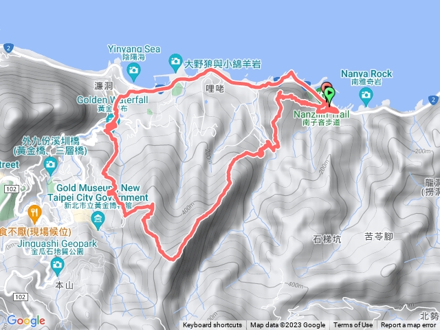 劍龍稜、茶壺山、黃金瀑布、南新宮
