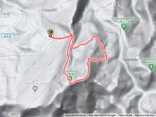 加里山（大坪登山口O型）