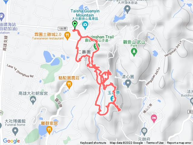 高雄市大社區觀音山(前山)登山步道健走(3)-慈佛山.長野山.高崎山.依心山.富山.立山.高速尾山