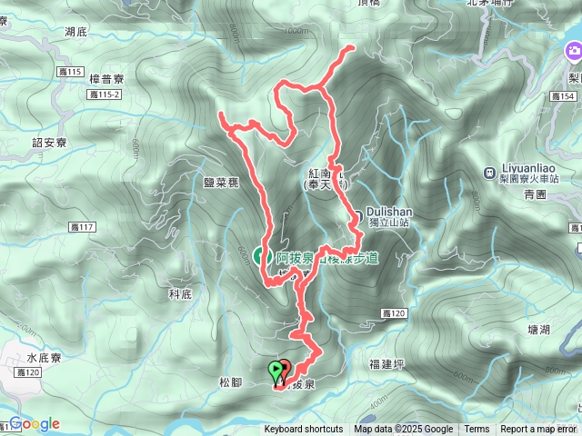 阿拔泉觀音紅南坑大籠頂獨立山