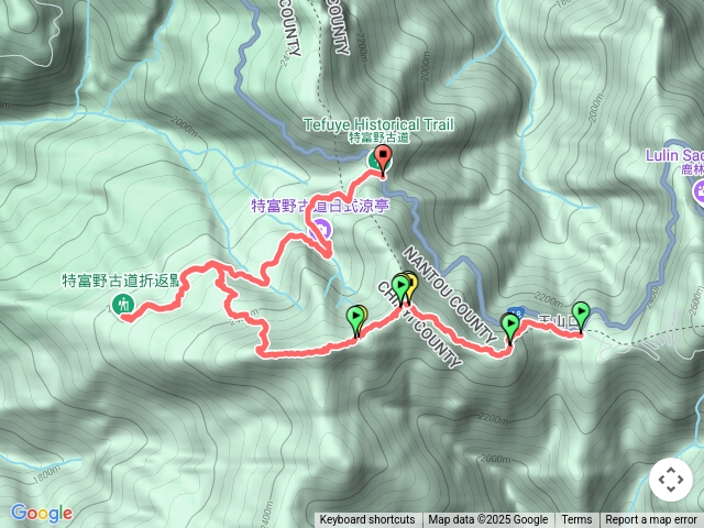 新高口-兒玉山-東水山-特富野古道