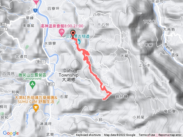 苗栗/大湖/包樹崠山，H593m (三等三角點一號) via 大窩山稜新徑