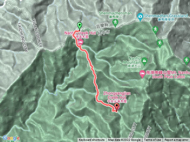 20221111新雲稜山莊到中央尖溪山屋