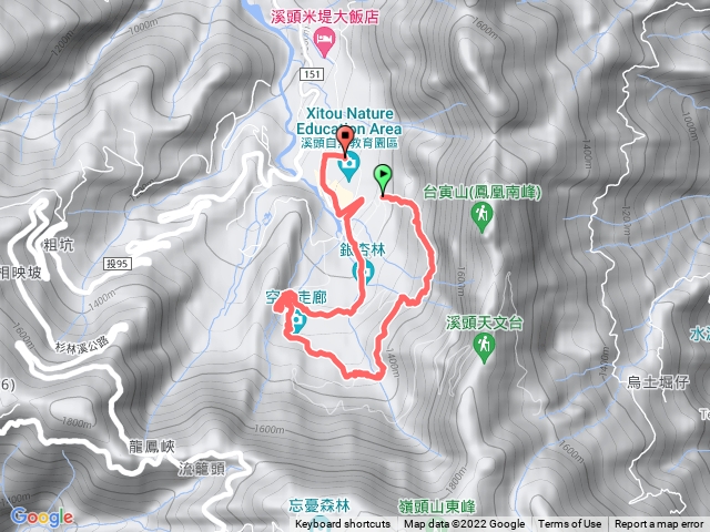溪頭賞鳥步道、神木、草坪城堡