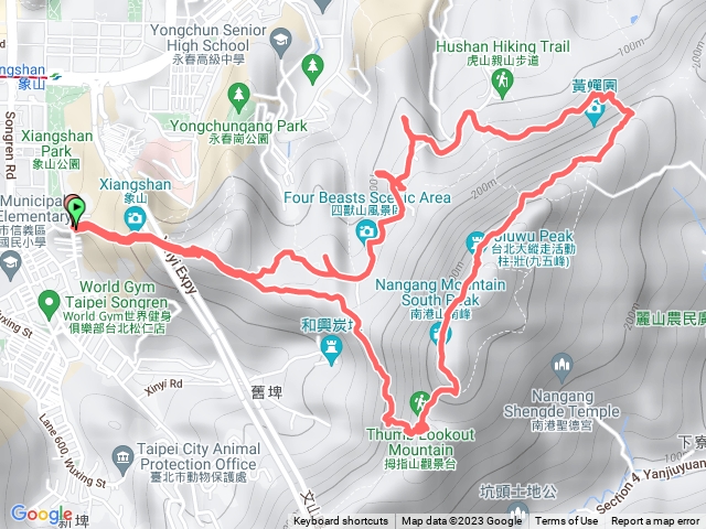 簡單駭客 四獸山O型(含拇指山、南港山、九五峰)