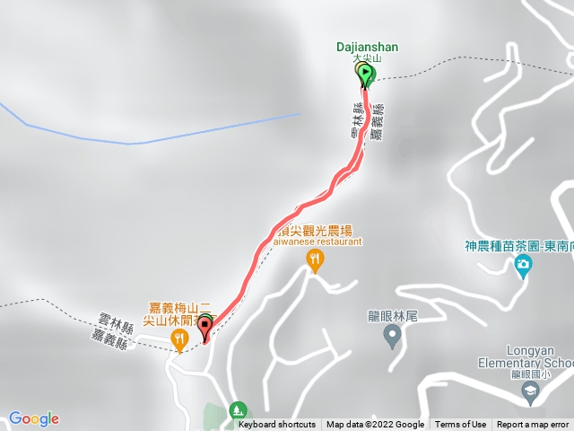 大尖山往返（二尖茶園餐廳起登）