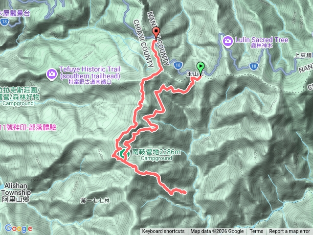 JJ 白雪村（宿南鞍營地，O繞回登北霞、東水、兒玉）