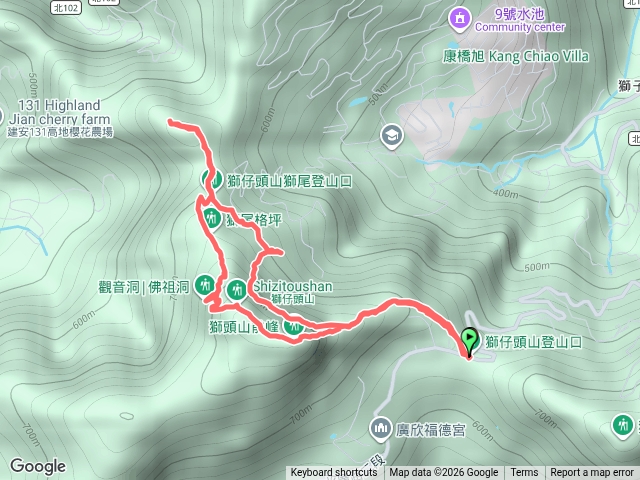20260802新店-塗潭獅仔頭山站-觀獅坪-獅仔頭山前峰-獅仔頭山-觀音洞-獅尾坪-粽串尖-獅尾山腰步道