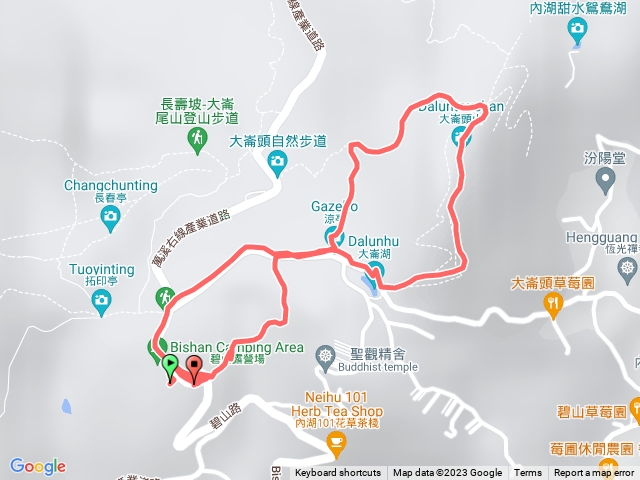 碧山露營場夜衝大崙頭山來回