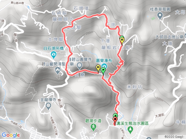 大溝溪-龍船岩-圓覺瀑布 O型