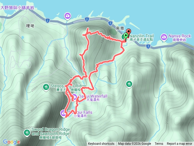 南興宫-保羅尖-小鬼瀑布-大鬼瀑布-南子吝山-南子吝山東峰O型預覽圖