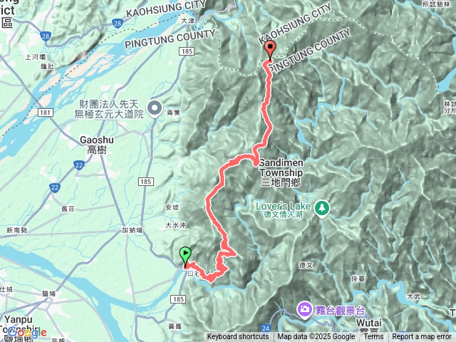 沙溪林道（尾寮山東側登山口）