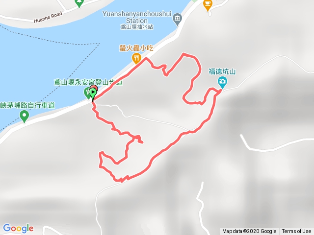 永安宮登山口-彩壁-福德坑山-永安登山口
