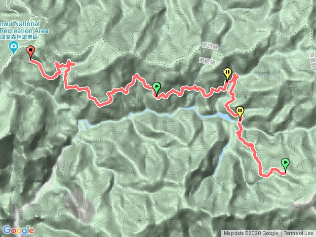 九九山莊-馬達拉溪登山口-大霸服務站