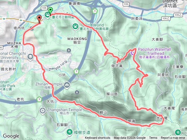 木柵越野17km自己路線