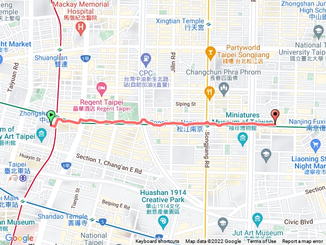 中山區吃飽散步趣