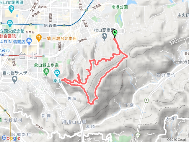 北興宮登四獸山連南港山環回