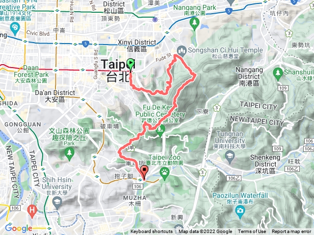 四獸山、九五峰、南港山、糶米古道（象山進、木柵出）
