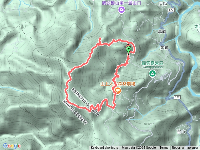 雲霧步道、涼山、鵝公髻山、鵝公髻東北峰-第二登山口-雲霧步道大0