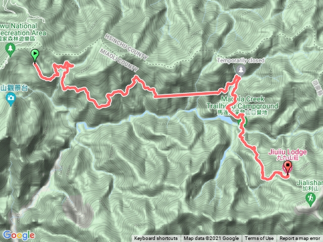 大鹿林道登山步道到九九山莊