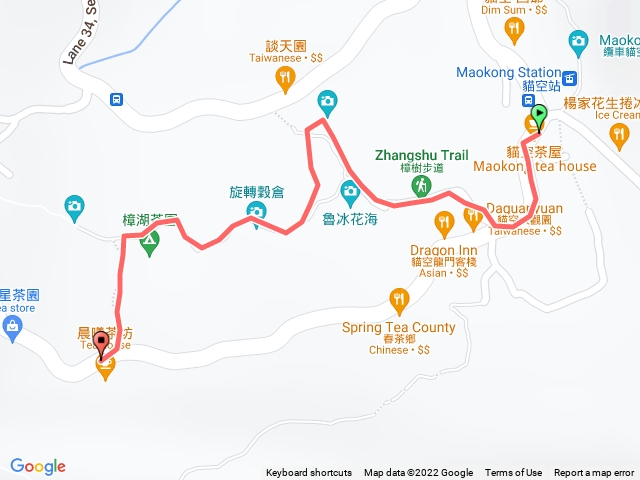 2022-09-19 GPS戶外練習順賞向日葵花海─貓空纜車站→樟樹步道→獅球山→樟湖步道→晨曦茶坊