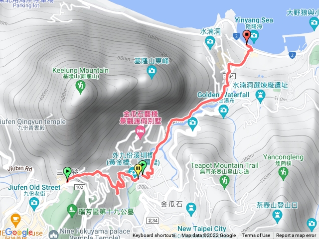 山尖古道 三層橋 黃金瀑布 水湳洞
