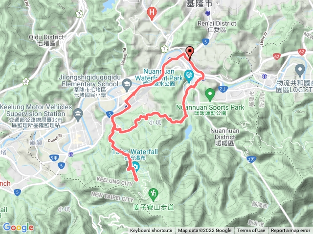 暖暖走泰安瀑布七堵O形線