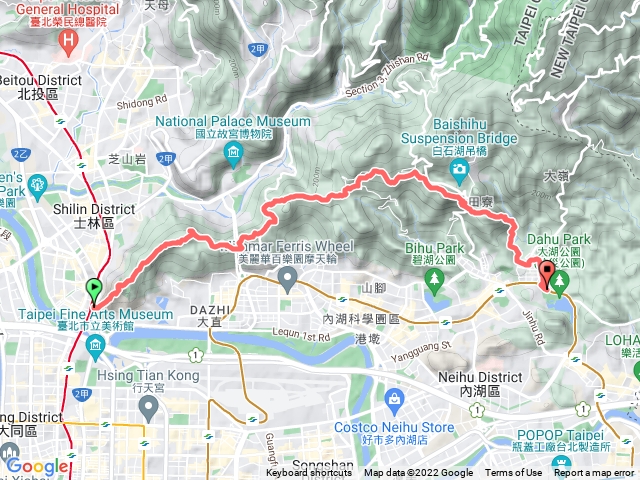 1110404臺北大縱走第五段（劍潭支線）：圓山劍潭-碧山巖-大湖公園