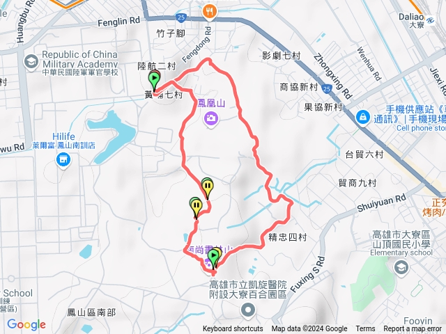 高雄大寮鳳凰山步道預覽圖